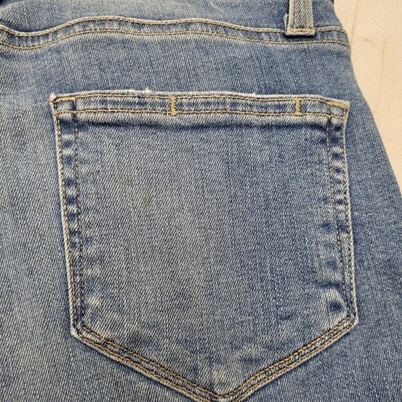 Paige Hoxton crop jeans ankle angle asymmetrical hem mid rise - Picture 11 of 11